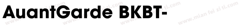 AuantGarde BKBT字体转换